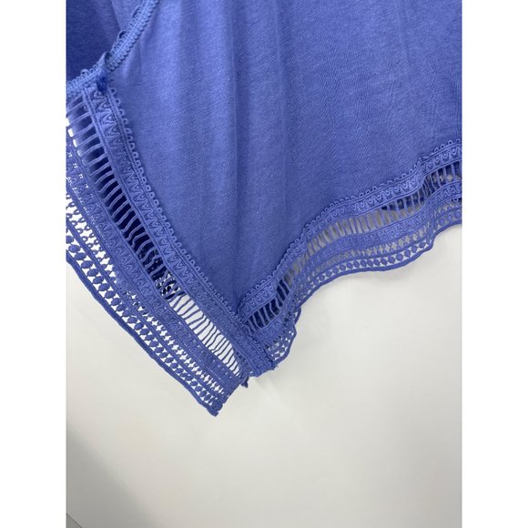 Chico's Tassel Cardigan Open Front Linen Blend Blue Size 1 (8) - Picture 3 of 7